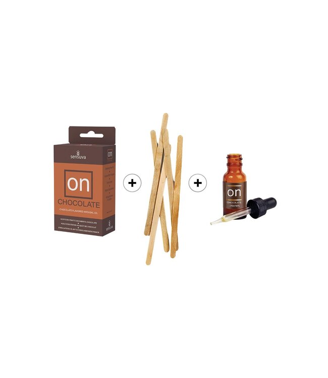 SENSUVA ON CHOCOLATE AROUSAL OIL 5ML 12 PIECE AND TESTER STICKS