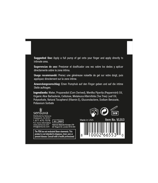 SENSUVA TUSH TINGLE ANAL STIMULATION GEL 6 ML