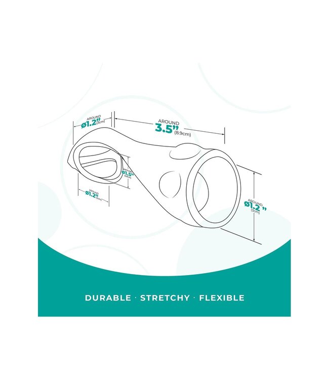 NMC SILICONE COCK STRAP WITH BALL STRETCHER BLACK