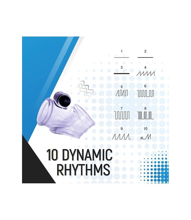 NMC TPE PENIS SLEEVE WITH 10 DYNAMIC RHYTHMS VIBRATING BULLET CLEAR