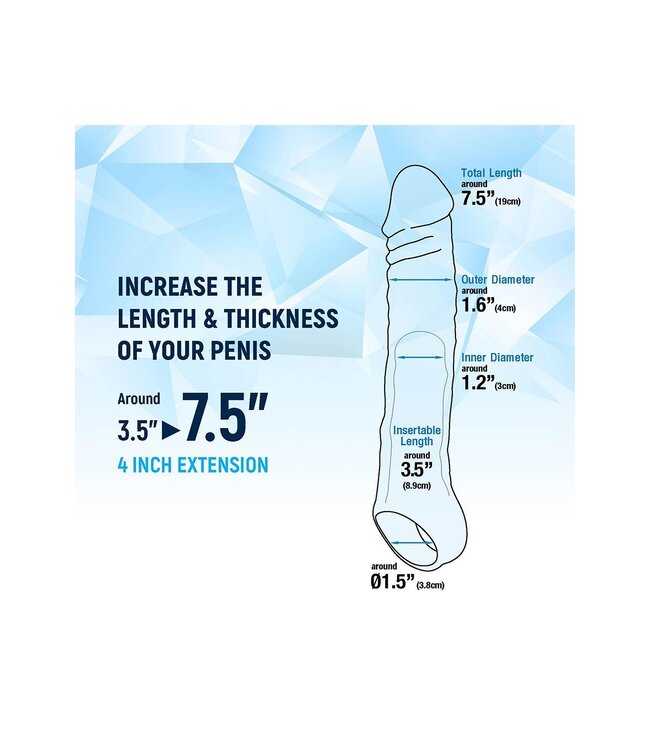 NMC 7.5 INCH PENIS EXTENDER WITH BALL STRAP CLEAR