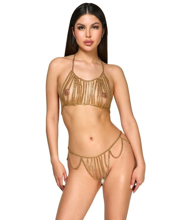 Halter Neck And Thong Chain Set