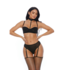 Forplay Right Sheer Right Now - Bra and Panty with Suspender Straps - M