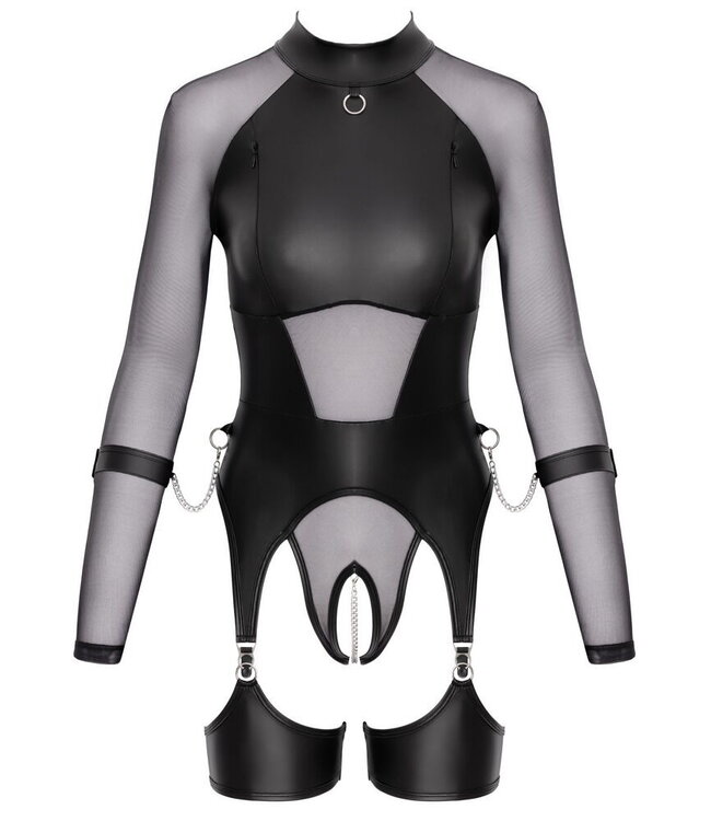 Wetlook Suspender Body With Cuffs