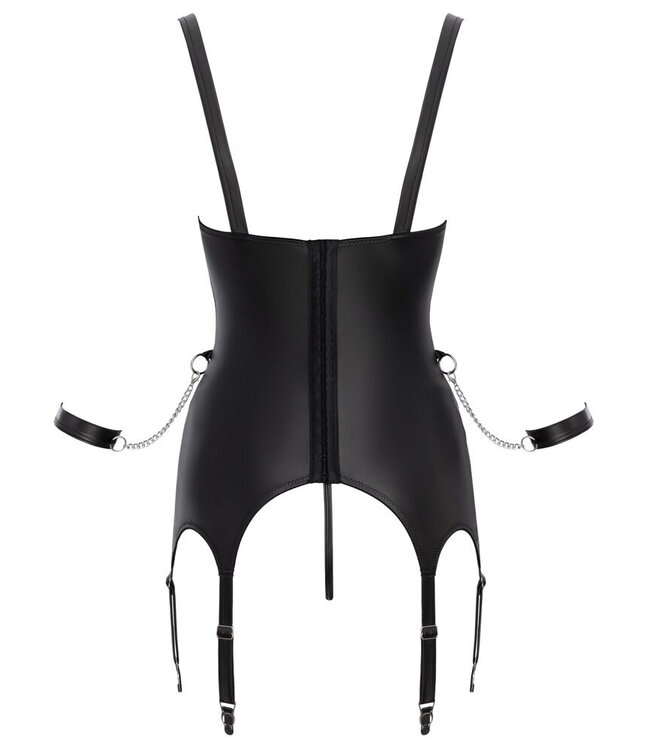 Wetlook Basque With Cuffs