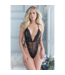 Allure Lace Teddy with Open Cup - S/M