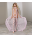 Allure Private Dancer - Teddy with Adjustable Garters, Stay Ups and Detachable Chiffon Tulle - S - Pink