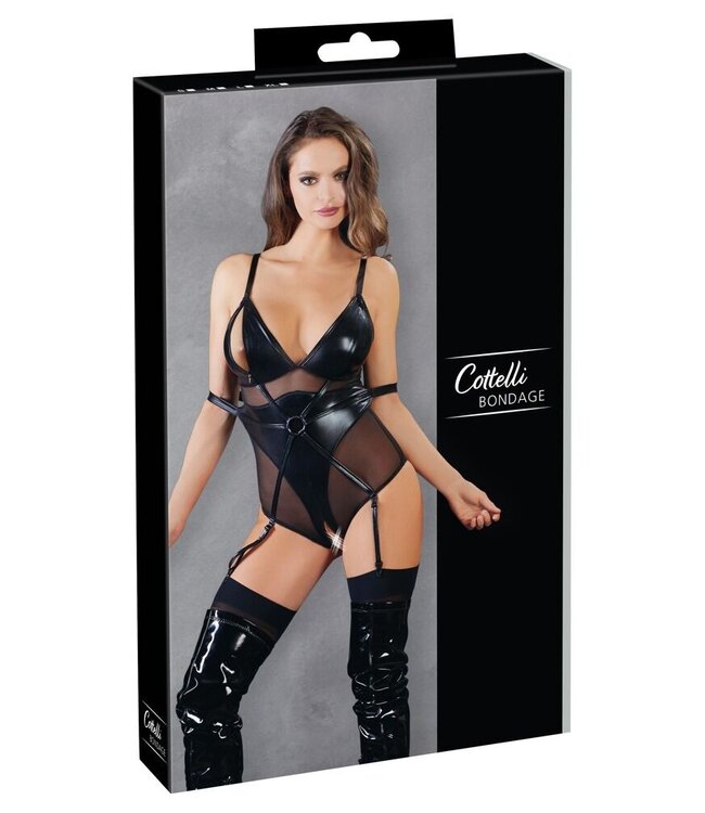 Bondage Body With Suspenders & Open Breasts