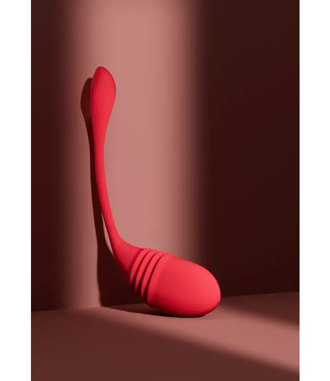 Lovense - Vulse - App-controlled Thrusting Egg Vibrator Red