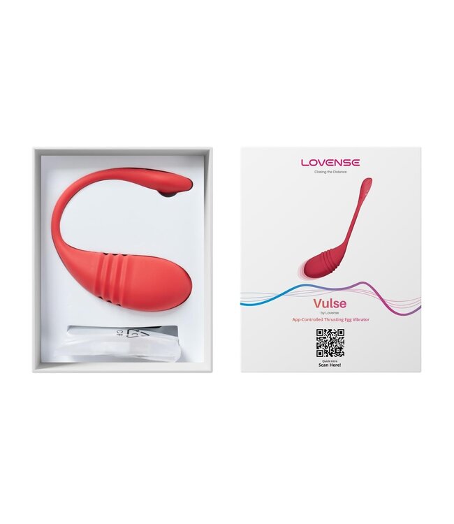 Lovense - Vulse - App-controlled Thrusting Egg Vibrator Red