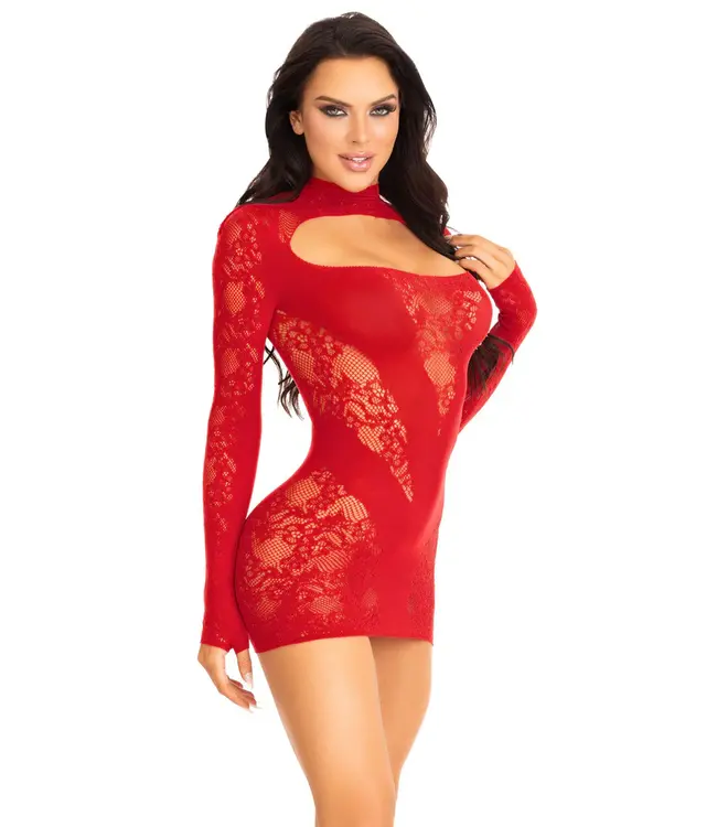 Mini Dress And Gloved Sleeves