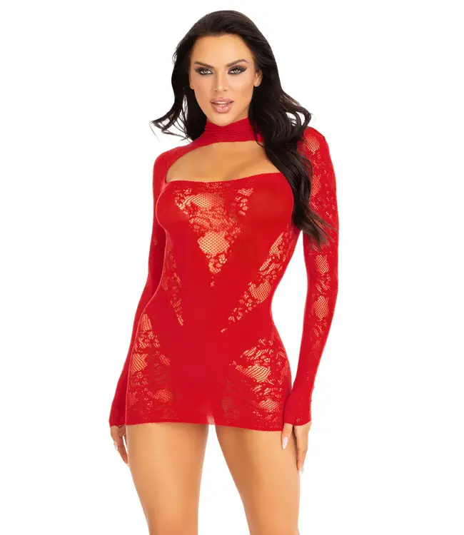 Mini Dress And Gloved Sleeves