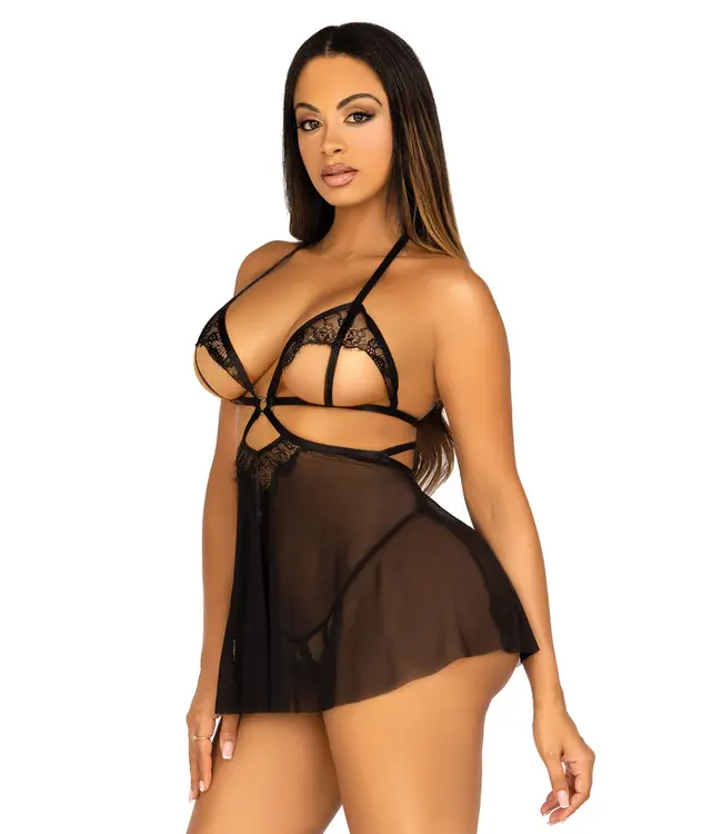 Open Cup Babydoll and Matching Panty