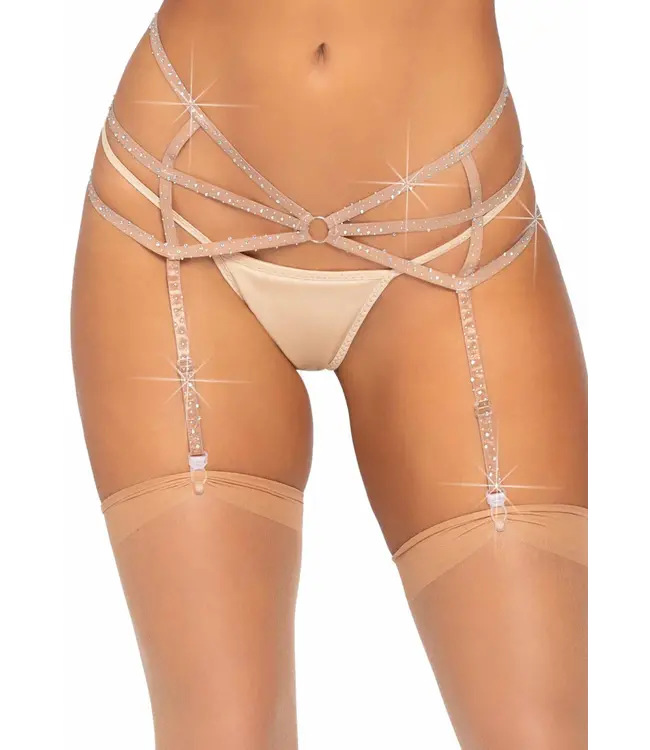 Rhinestone Garter Belt