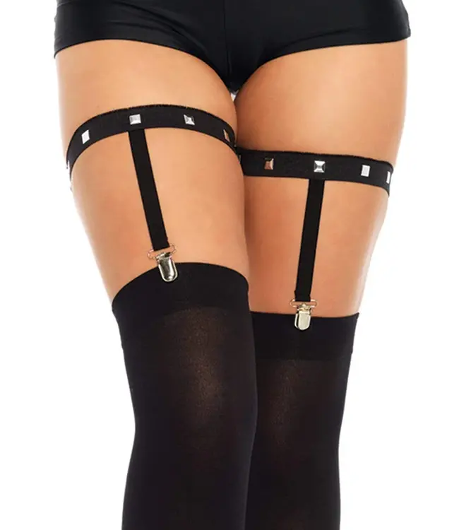 Studded Elastic Garter Suspender