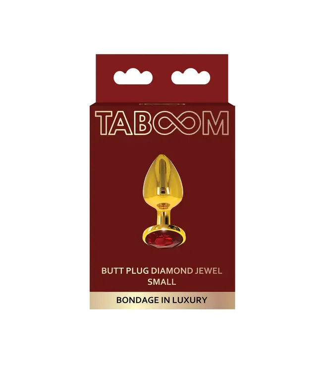 Gold Butt Plug With Red Diamond