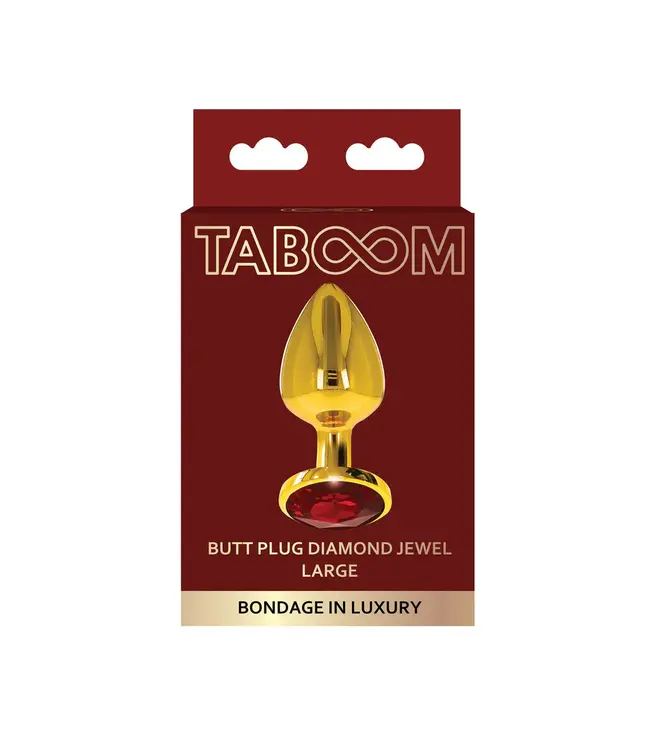 Gold Butt Plug With Red Diamond