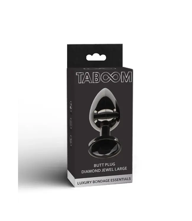 Butt Plug With Black Diamond Jewel