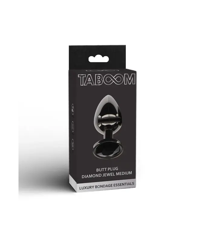 Butt Plug With Black Diamond Jewel