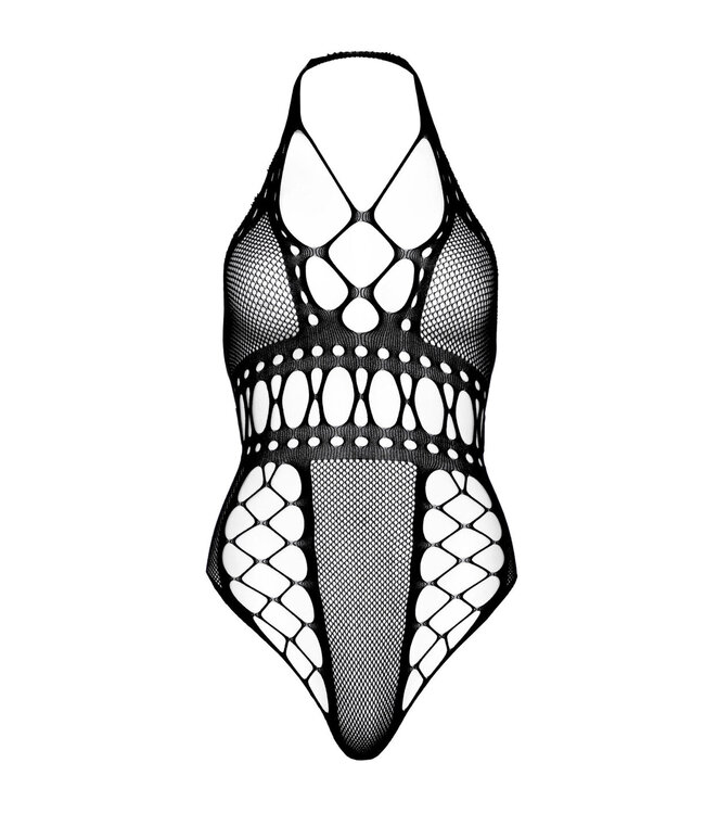 Leg Avenue Net backless thong teddy