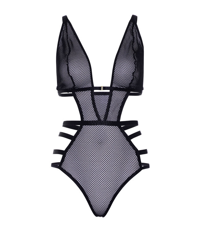 Leg Avenue Net cut out g-string teddy