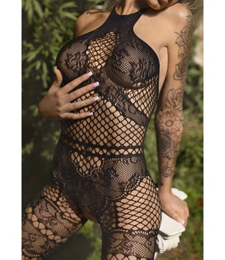 Leg Avenue Net halter bodystocking