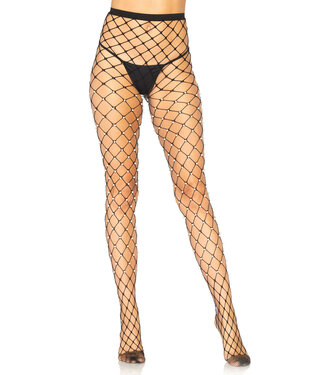 Leg Avenue Faux pearl fence net tights