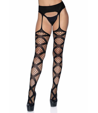 Leg Avenue Net garter belt stockings