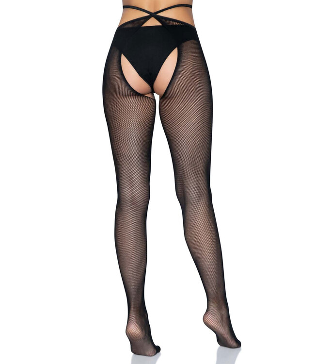 Leg Avenue Strappy crotchless tights