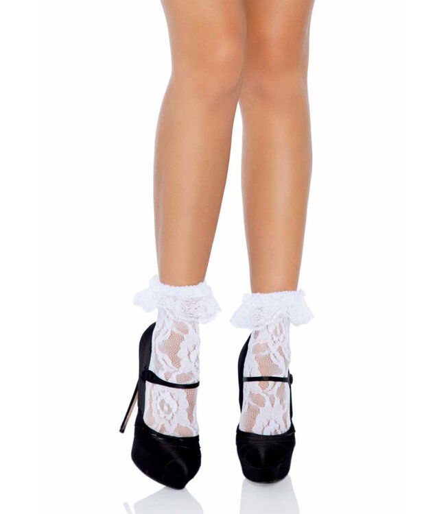 Leg Avenue Lace Anklet With Ruffle