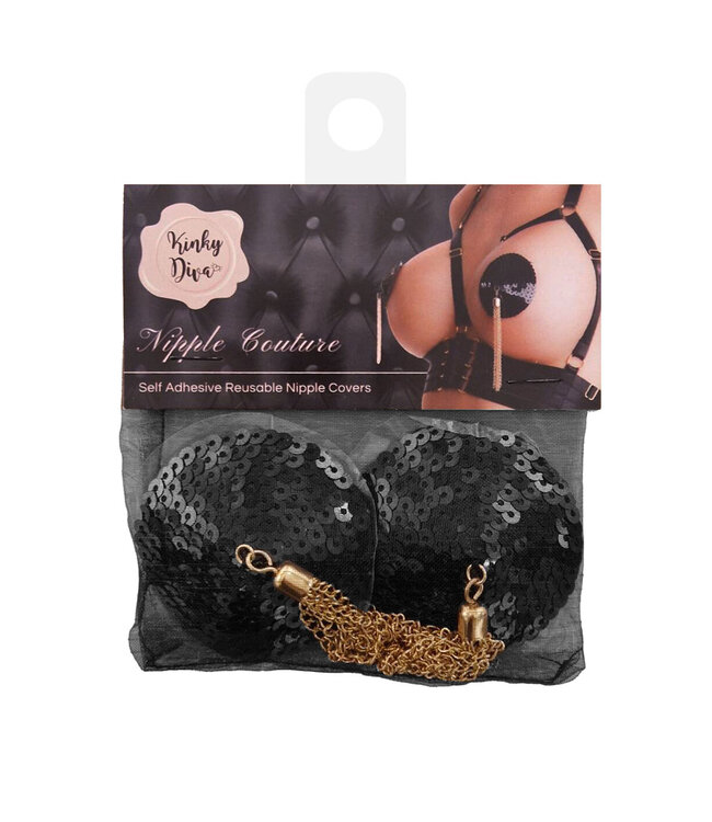 Kinky Diva Sequin Nipple Covers with Chain