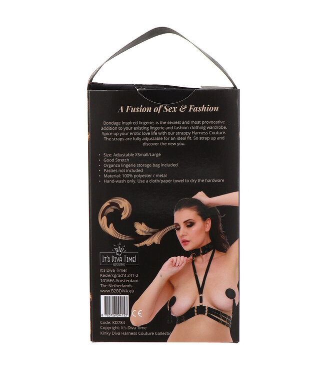 Kinky Diva Halter Harness + O-Ring Collar