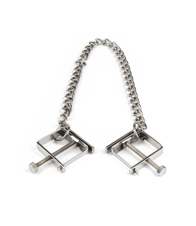 Mr. Steel Press Nipple Clamps With Chain