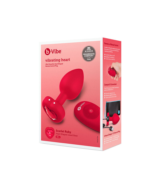 B-Vibe Vibrating Heart Plug M/L