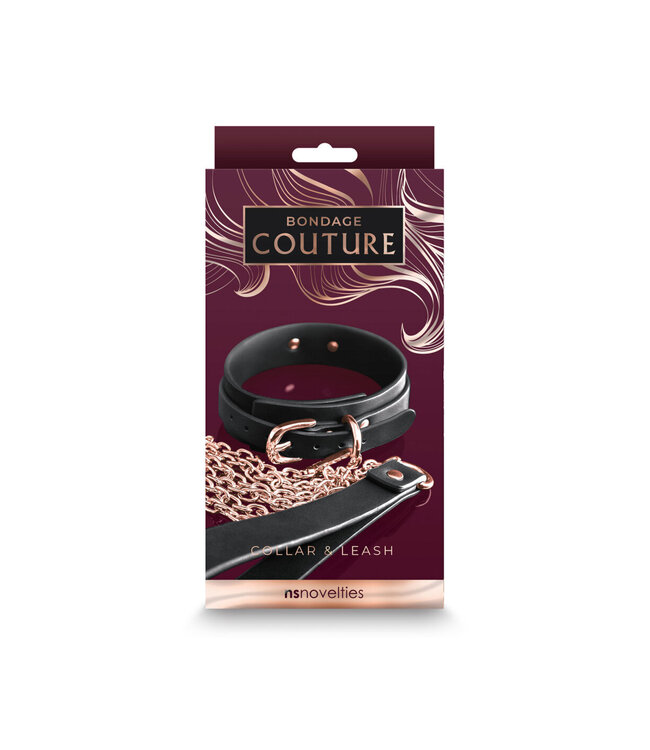NS Novelties Bondage Couture Collar and Leash