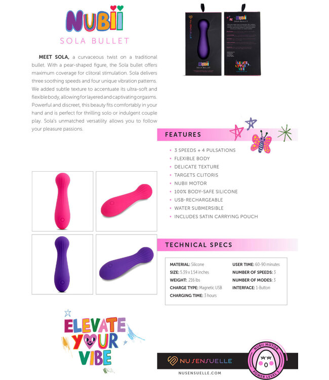 Nu Sensuelle Sola Nubii Bullet