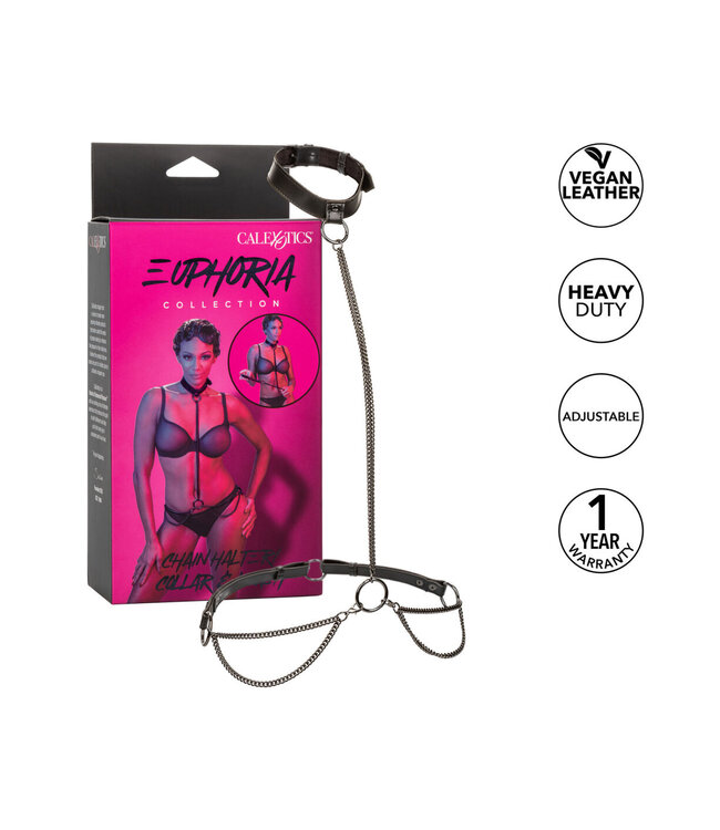 CalExotics Euphoria Collection Chain Halter/Collar & Leash