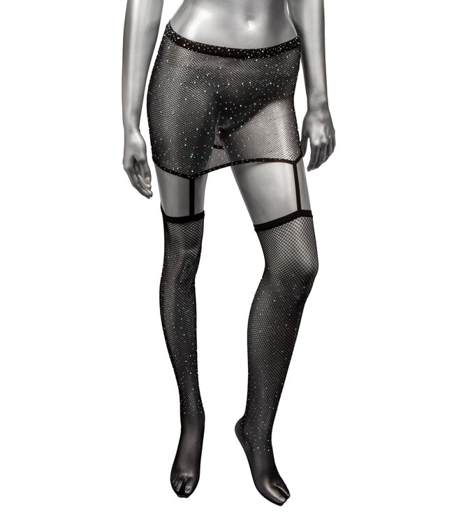 CalExotics Radiance One Piece Garter Skirt with Thigh Highs