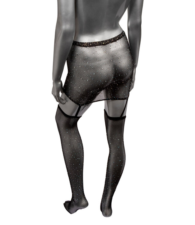 CalExotics Radiance One Piece Garter Skirt with Thigh Highs