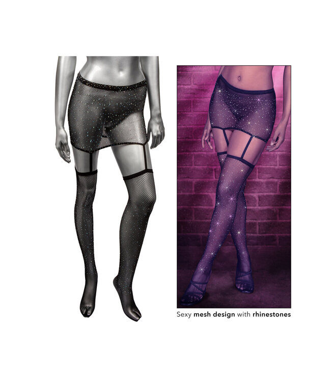 CalExotics Radiance One Piece Garter Skirt with Thigh Highs