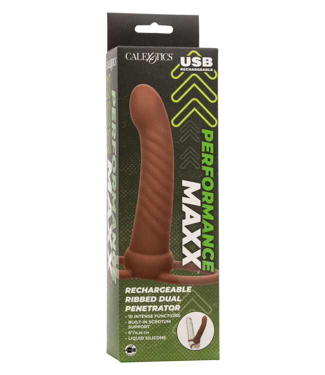 CalExotics Performance Maxx Rechargeable Ribbed Dual Penetrator