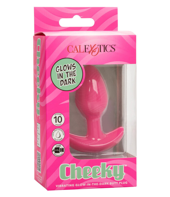 CalExotics Cheeky Vibrating Glow-In-The-Dark Butt Plug Small