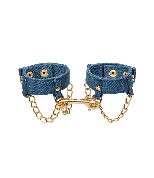 CalExotics Ride 'em Premium Denim Collection Wrist Cuffs