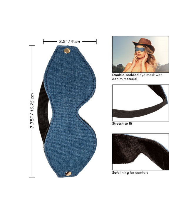 CalExotics Ride 'em Premium Denim Collection Eye Mask