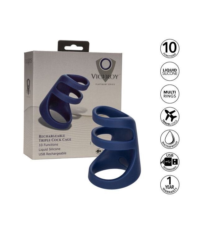 CalExotics Viceroy Rechargeable Triple Cock Cage