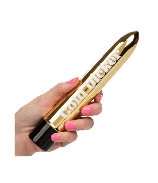 CalExotics Naughty Bits Gold Dicker Personal Vibrator