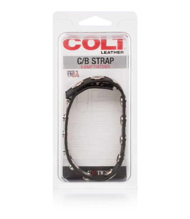 CalExotics COLT Leather C/B Strap 8-Snap Fastener