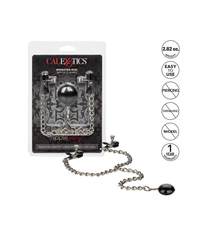 CalExotics Nipple Play Weighted Disc Nipple Clamps
