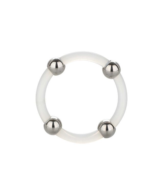 CalExotics Steel Beaded Silicone Ring Large