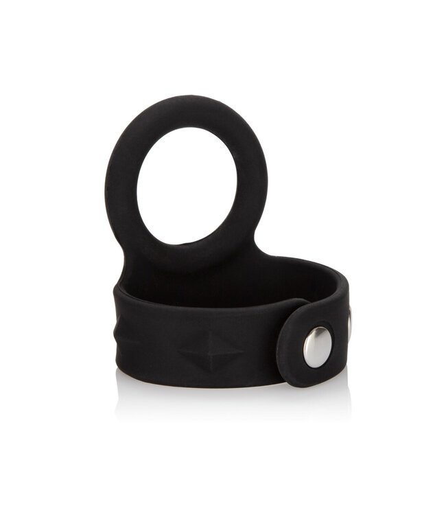 CalExotics Silicone Tri-Snap Scrotum Support Ring - Medium